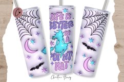 3D Inflated Witch Tumbler Wrap PNG Product Image 1