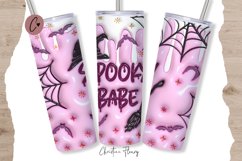 3D Inflated Spooky Babe Tumbler Wrap PNG Product Image 1