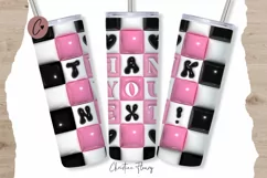 3D Inflated Thank You Next Tumbler Wrap PNG Product Image 1