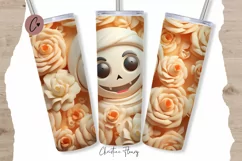 Kawaii 3D Mummy Tumbler Wrap PNG Product Image 1