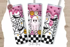 3D Inflated Spooky Season Tumbler Wrap PNG Product Image 1