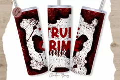 Glitter True Crime Junkie Tumbler Wrap PNG Product Image 1