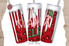 3D Inflated Mama Elf Tumbler Wrap PNG Product Image 1