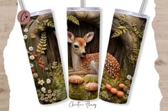 3D Embroidered Deer Tumbler Wrap PNG Product Image 1