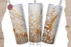 3D Embroidered Boho Tumbler Wrap PNG Product Image 1