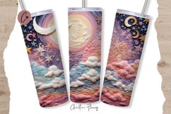3D Embroidered Celestial Tumbler Wrap PNG Product Image 1