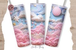 3D Embroidered Sky Tumbler Wrap PNG Product Image 1