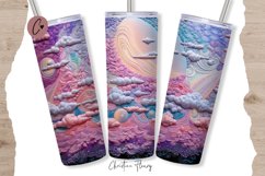 3D Embroidered Purple Sky Tumbler Wrap PNG Product Image 1