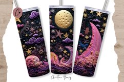 3D Embroidered Celestial Tumbler Wrap PNG Product Image 1
