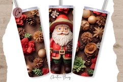 3D Western Christmas Ranger Tumbler Wrap PNG Product Image 1