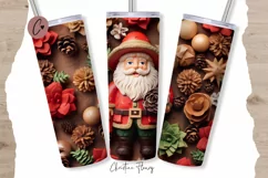 3D Western Christmas Ranger Tumbler Wrap PNG Product Image 1