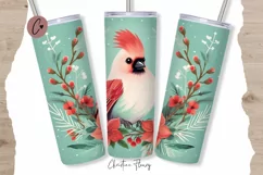 Cute Christmas Bird Tumbler Wrap PNG Product Image 1