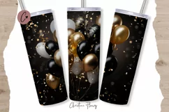New Years Tumbler Wrap PNG | New Years Sublimation Product Image 1