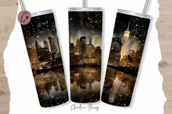 New Years Scene Tumbler Wrap PNG | New Years Sublimation Product Image 1