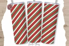 Inflated Striped Christmas Tumbler Wrap PNG Product Image 1