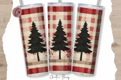 Rustic Christmas Tumbler Wrap PNG | Christmas PNG Product Image 1