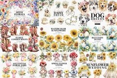 MEGA Floral Clipart Bundle - Over 900 Elements Product Image 2