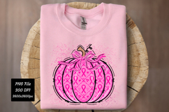Breast Cancer Pumpkin PNG | Breast Cancer PNG | T-Shirt PNG Product Image 4