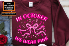 In October We Wear Pink Png | Breast Cancer Png Product Image 4