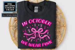 In October We Wear Pink Png | Breast Cancer Png Product Image 5
