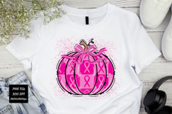 Breast Cancer Pumpkin PNG | Breast Cancer PNG | T-Shirt PNG Product Image 6