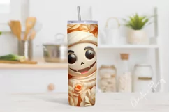 Kawaii 3D Mummy Tumbler Wrap PNG Product Image 2