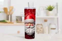 3D Christmas Santa Clause Tumbler Wrap PNG Product Image 2