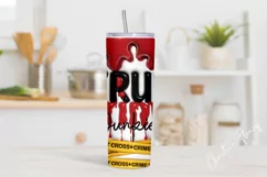 3D Inflated True Crime Junkie Tumbler Wrap PNG Product Image 2