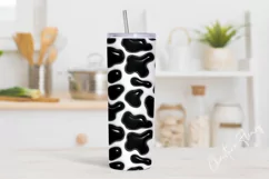 3D Inflated Cow Print Tumbler Wrap PNG Product Image 2