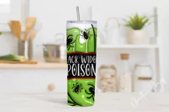 3D Inflated Black Widow Poison Tumbler Wrap PNG Product Image 2