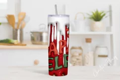 3D Inflated Papa Elf Tumbler Wrap PNG Product Image 2