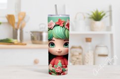 3D Christmas Elf Tumbler Wrap PNG Product Image 2