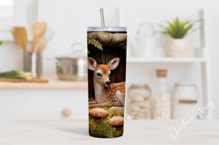 3D Embroidered Deer Tumbler Wrap PNG Product Image 2