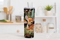 3D Embroidered Deer Tumbler Wrap PNG Product Image 2