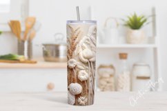 3D Embroidered Boho Flowers Tumbler Wrap PNG Product Image 2