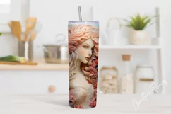 3D Embroidered Mermaid Tumbler Wrap PNG Product Image 2
