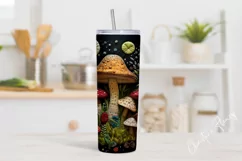 3D Embroidered Mushrooms Tumbler Wrap PNG Product Image 2
