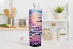 3D Embroidered Purple Sky Tumbler Wrap PNG Product Image 2