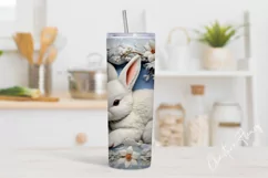 3D Embroidered Baby Bunny Tumbler Wrap PNG Product Image 2
