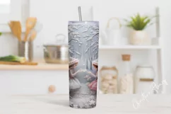 3D Embroidered Winter Fairies Tumbler Wrap PNG Product Image 2