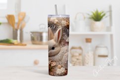 3D Embroidered Winter Bunny Tumbler Wrap PNG Product Image 2