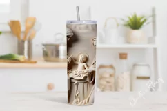3D Christian Nativity Scene Tumbler Wrap PNG Product Image 2