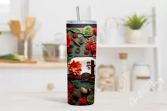 3D Western Christmas Trailer Tumbler Wrap PNG Product Image 2