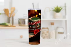 3D Western Christmas Cowboy Hat Tumbler Wrap PNG Product Image 2