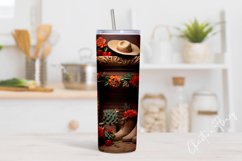 3D Western Christmas Fireplace Tumbler Wrap PNG Product Image 2