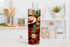 3D Western Christmas Cowboy Tumbler Wrap PNG Product Image 2