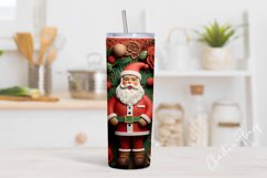 3D Western Christmas Santa Tumbler Wrap PNG Product Image 2