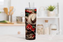3D Western Christmas Tumbler Wrap PNG Product Image 2