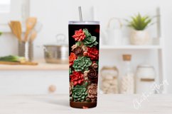 3D Western Christmas Tree Tumbler Wrap PNG Product Image 2
