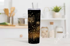 New Years Fireworks Tumbler Wrap PNG | New Years Sublimation Product Image 2